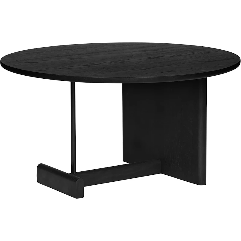 Koku Sofabord Rundt H:42 cm, Sortbejdset Egetræ