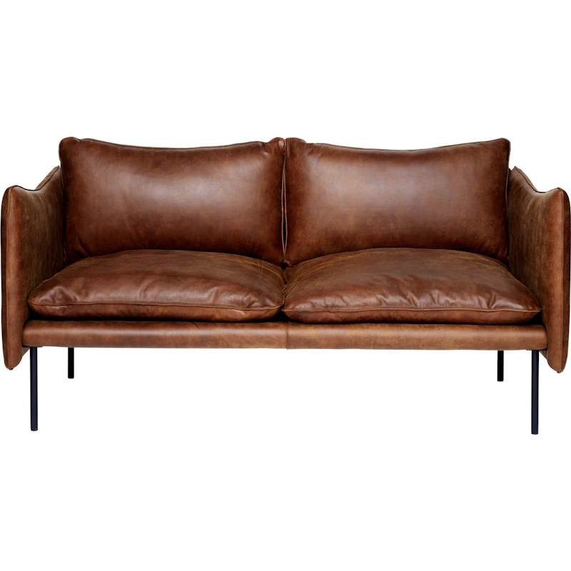 Tiki Sofa 2-Pers, Sorte Ben / Læder Vintage Rangers