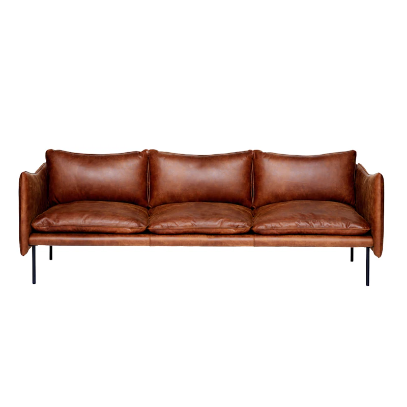 Tiki Sofa 3-Pers, Sorte Ben / Læder Vintage Rangers