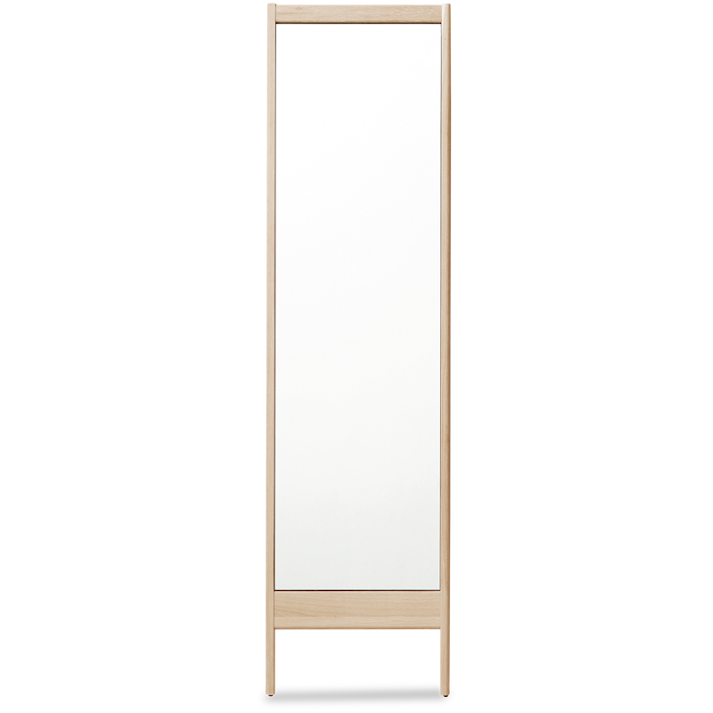 A Line Spejl 52x195 cm, Hvidolieret Eg