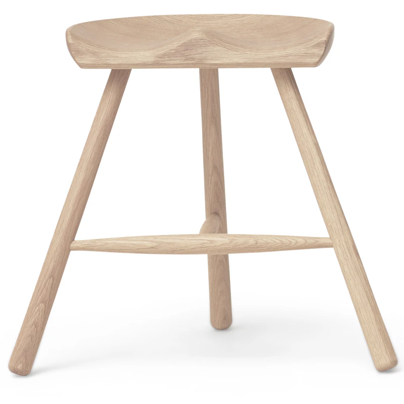 Shoemaker Chair No. 49 Taburet, Hvidolieret Eg