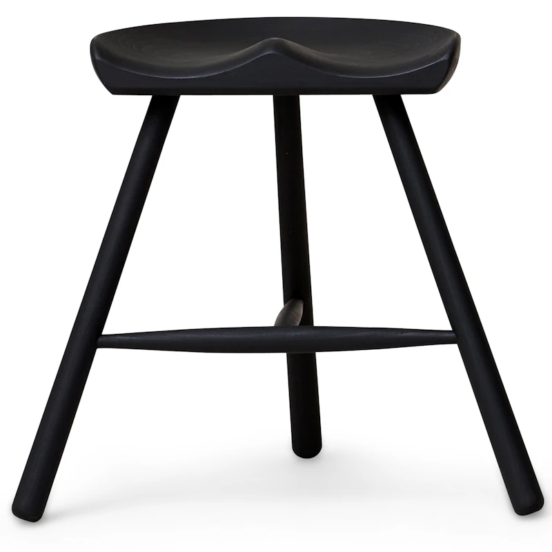 Shoemaker Chair No. 49 Taburet, Sortbejdset Bøg