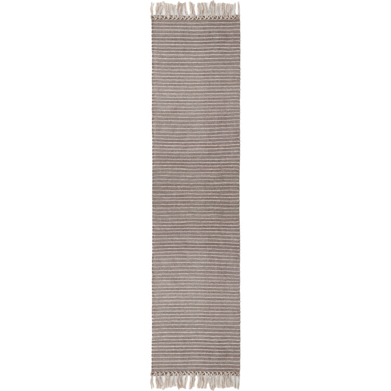 Bold Fringe Tæppe 70x300 cm, Muldvarpefarvet