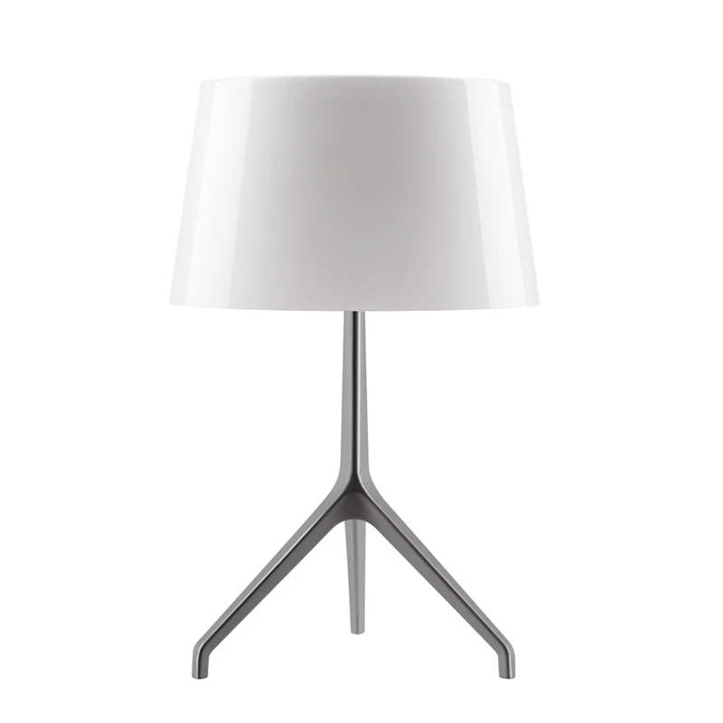 Lumiere Bordlampe XXS, Sort Krom/Hvid