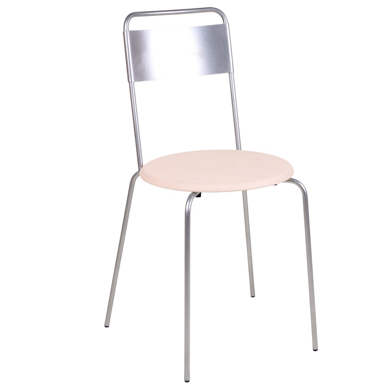 Petit Rond Stol, Rustfrit Stål / Læder