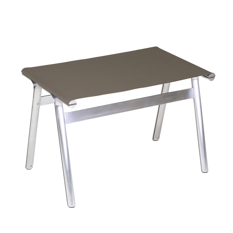 Union Taburet, Aluminium / Taupe