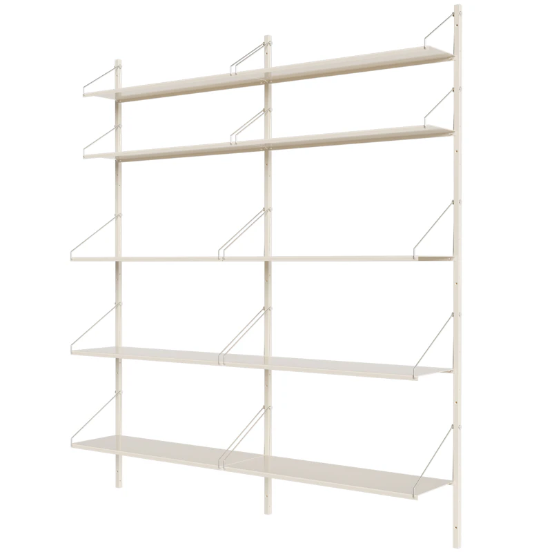 Library Hylde Dobbelt 160x1852 cm, Varm Hvid