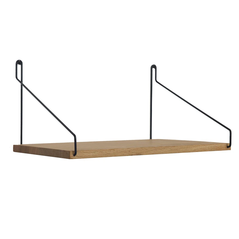 Single Shelf Hylde 27x80 Natural Eg/Sort