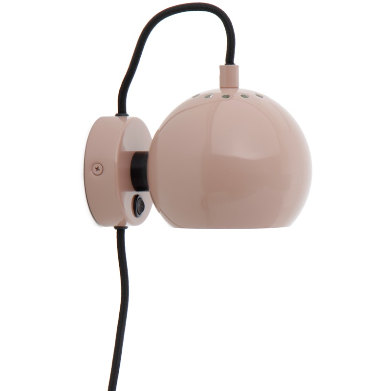 Ball Magnet Væglampe, Glossy Nude