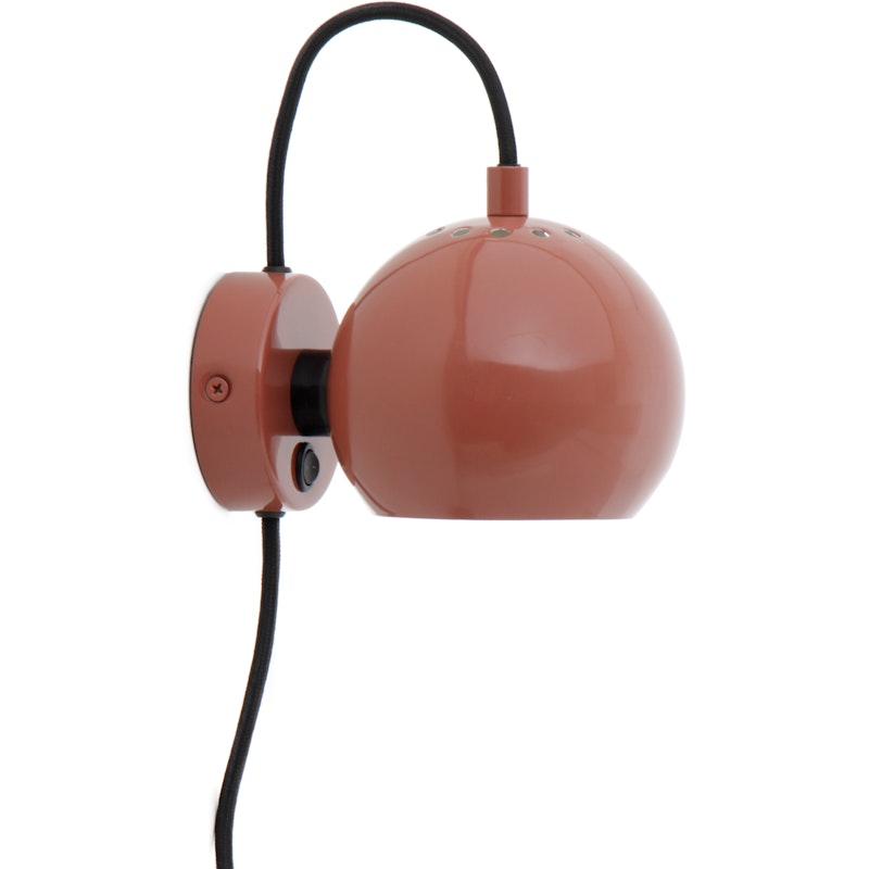 Ball Magnet Væglampe, Glossy Rød