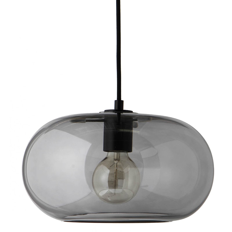 Kobe glass Ceiling pendant Smoke/Black socket Ø30 cm