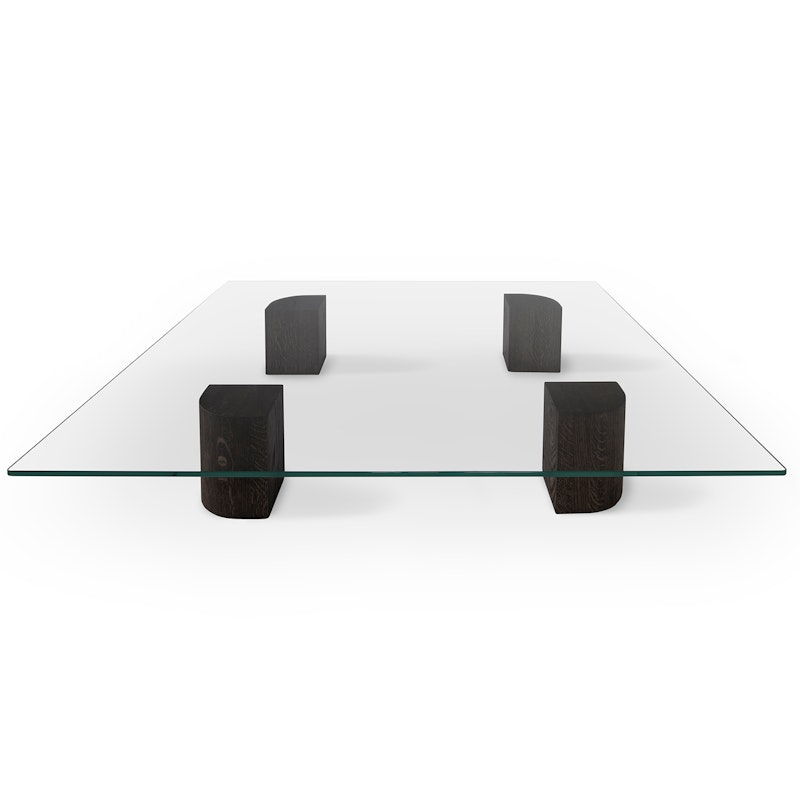 Quarter Loungebord Røget Eg, 70x120 cm