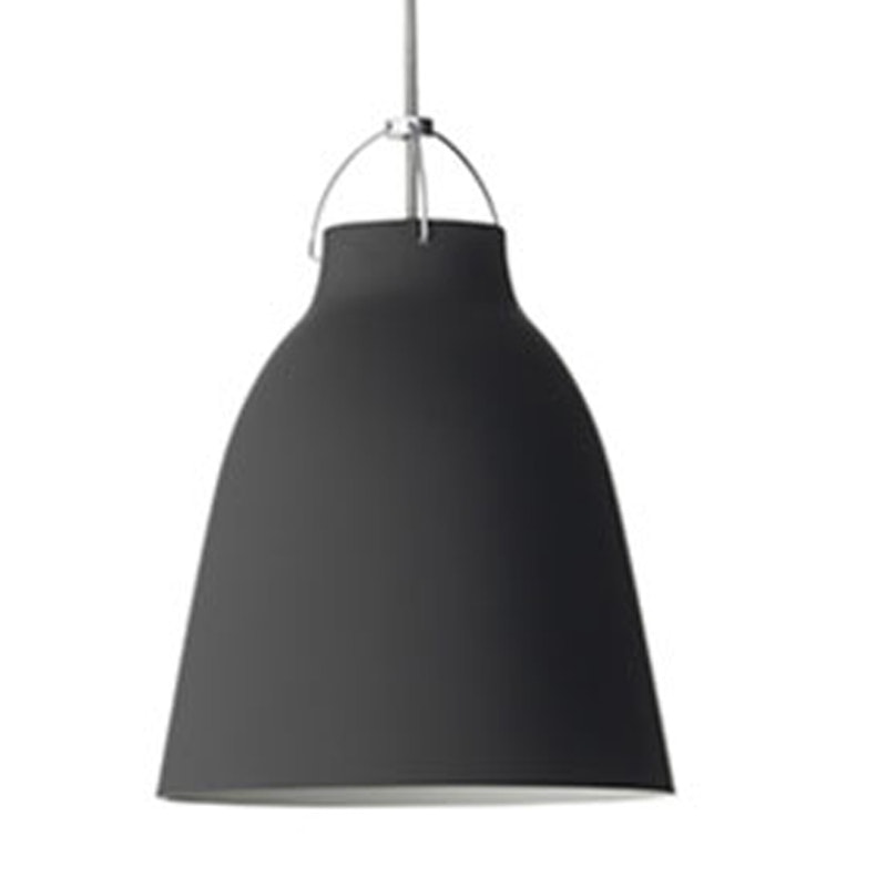 Caravaggio Loftlampe P2 3m Ledning, Mat Sort
