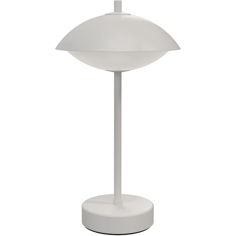 Clam Bordlampe Bærbar, Hvid