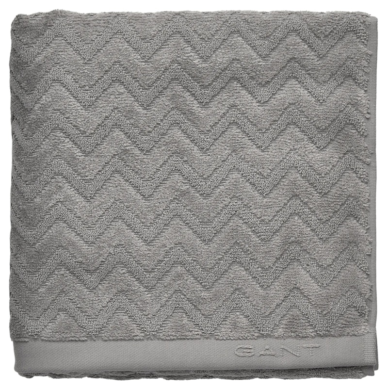 Jacquard Herringbone Bademåtte 60x90 cm, Concrete Grey