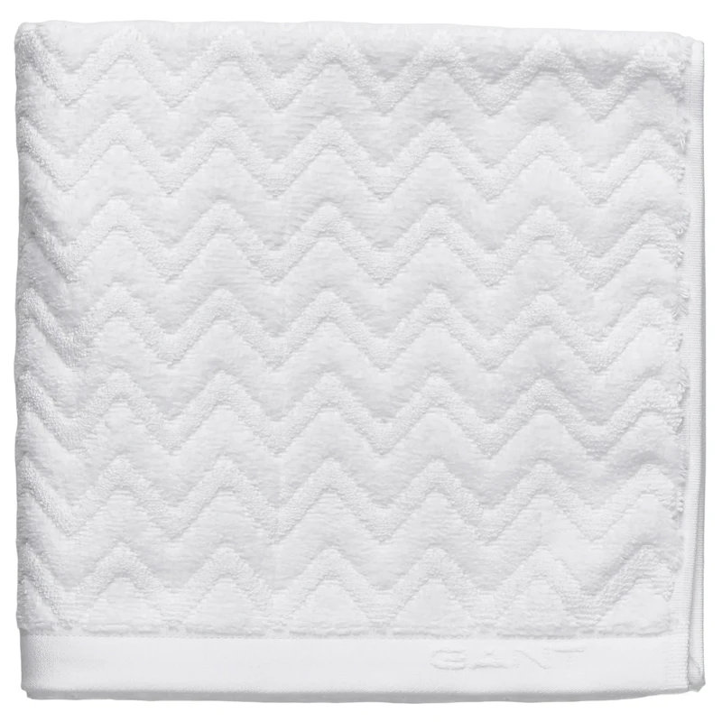 Jacquard Herringbone Bademåtte 60x90 cm, Hvid