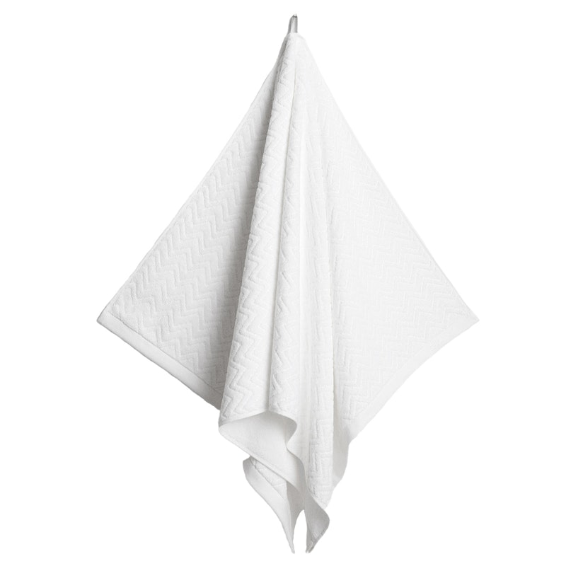 Jacquard Herringbone Håndklæde 50x70 cm, Anchor Grey