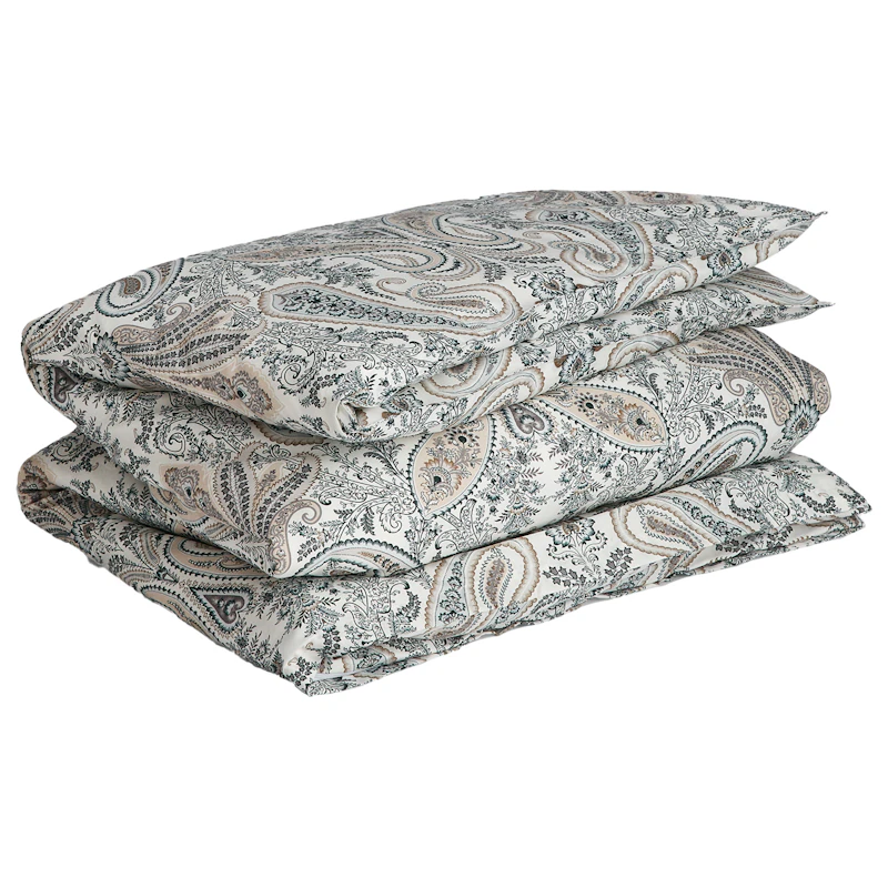 Key West Paisley Dynebetræk 220x220 cm, Tartan Green