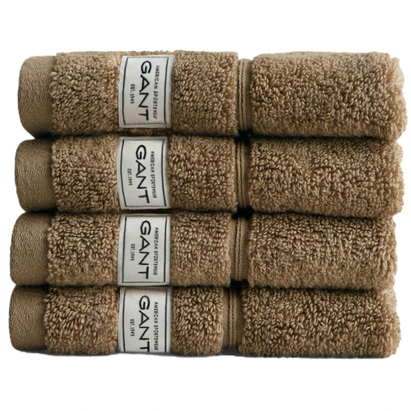 Premium Håndklæder 30x30 cm 4-pak, Cold Beige