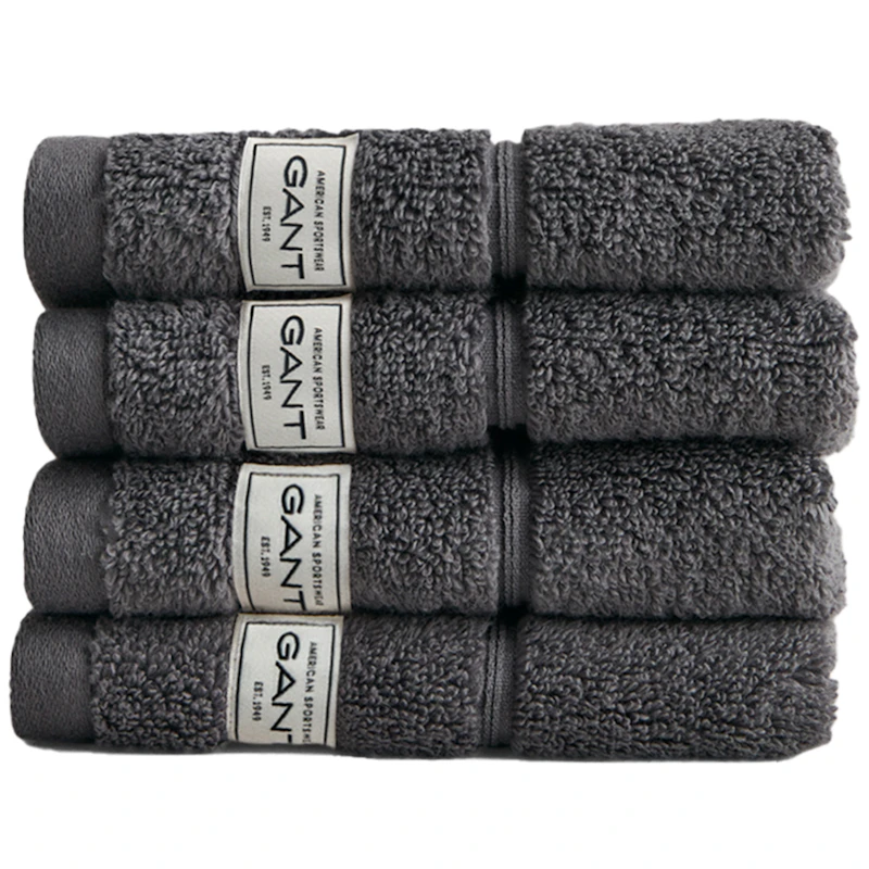 Premium Håndklæder 30x30 cm 4-pak, Anchor Grey