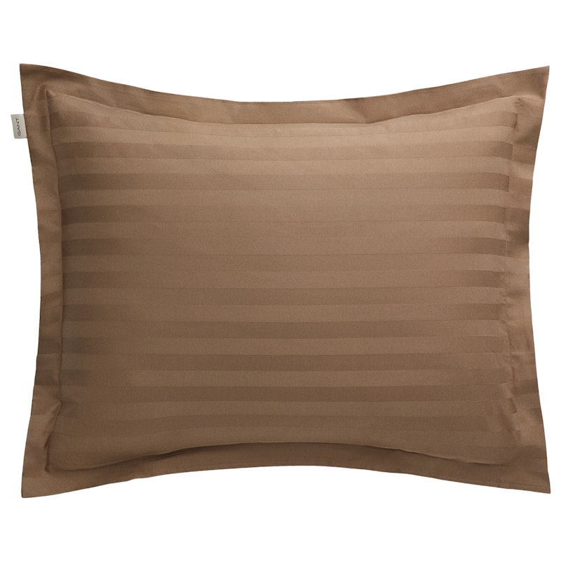 Sateen Stripe Pudebetræk 50x60 cm, Taupe Beige