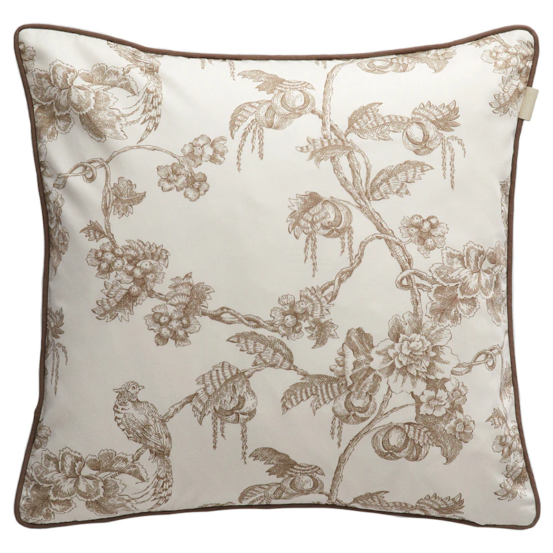 Sateen Tree Print Pude 50x50 cm, Taupe Beige