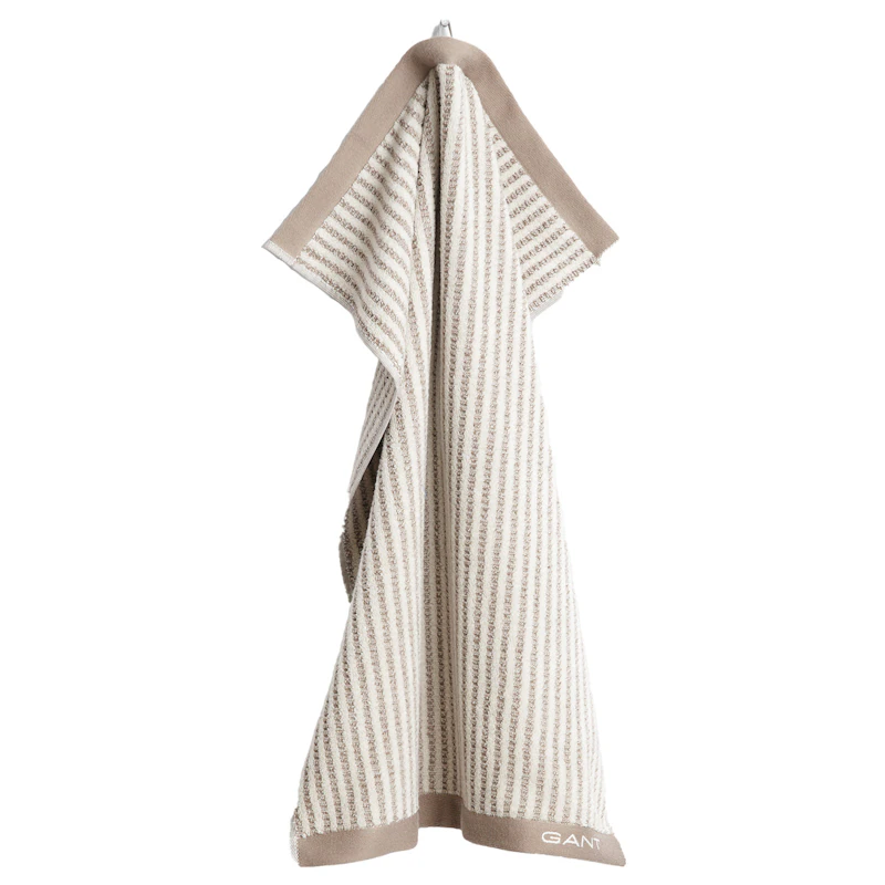 Stripe Håndklæde 50x70 cm, Taupe Beige