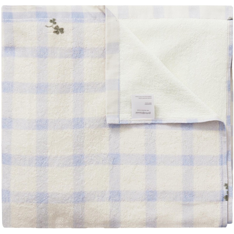 Gingham Sorrel Blue Badelagen, 100x150 cm