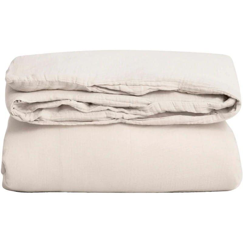 Eggshell Muslin Dynebetræk Enkel, 210x150 cm