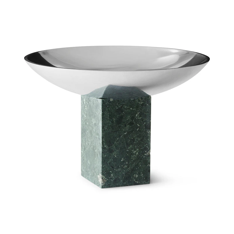Sapoto Skål Ø22 cm, Grøn/Sølv