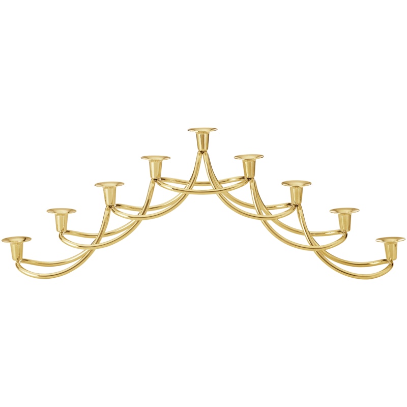 Harmony Menorah Lysestage, 18K Guldbelagt