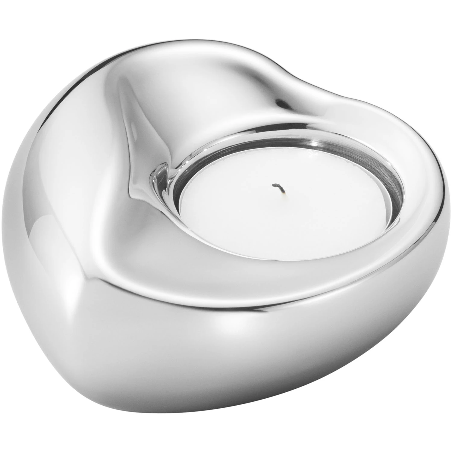 Georg Jensen Heart Lysestage - Lysestager Rustfrit st&aring;l - 10020324