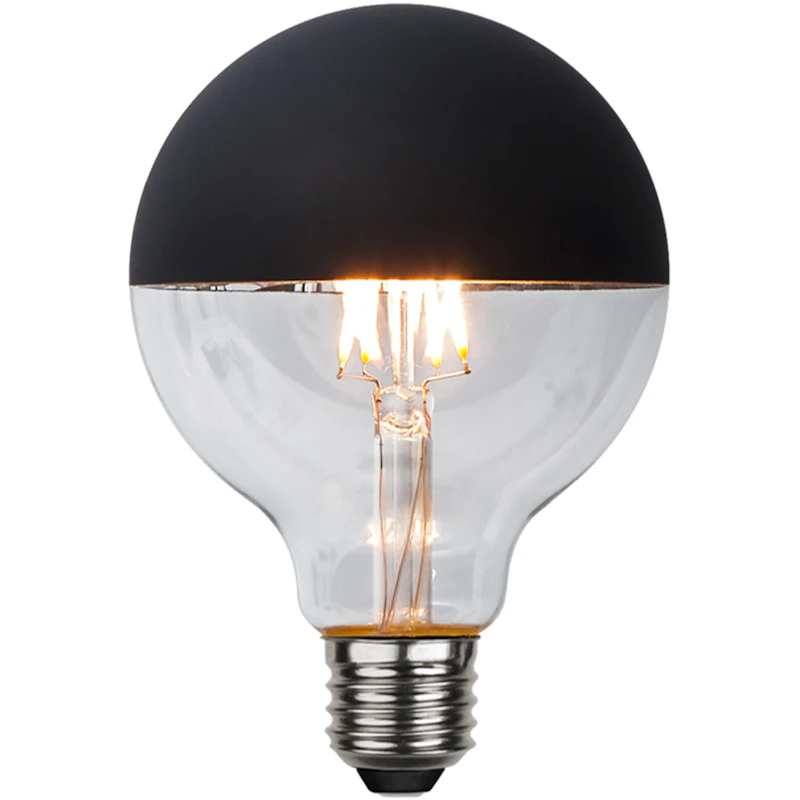 Globe Light source E27 LED 2600K 95 mm 2.8W, Black