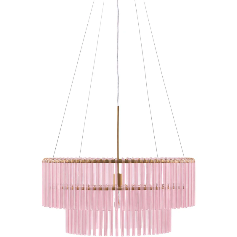 Hook Pendel, Rosa / Børstet Messing