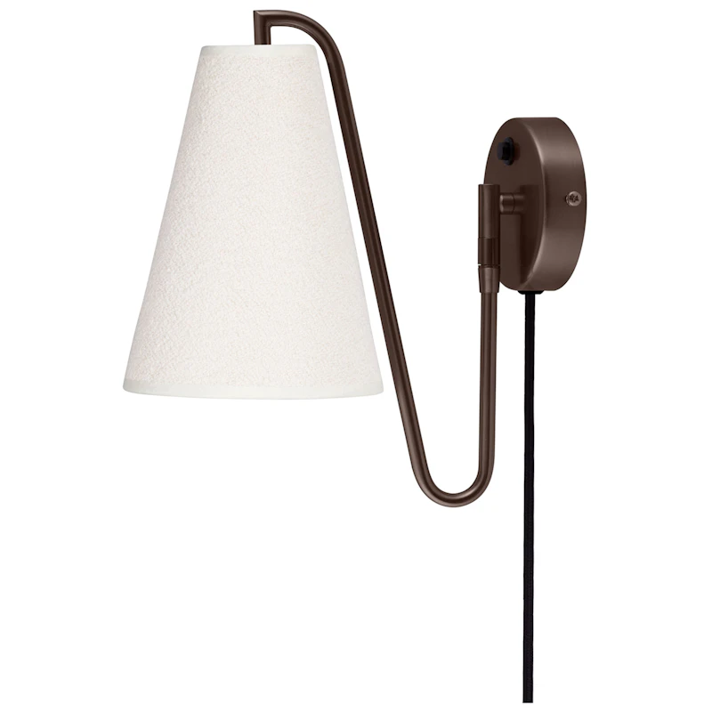 Lou Væglampe, Hvid / Bronze