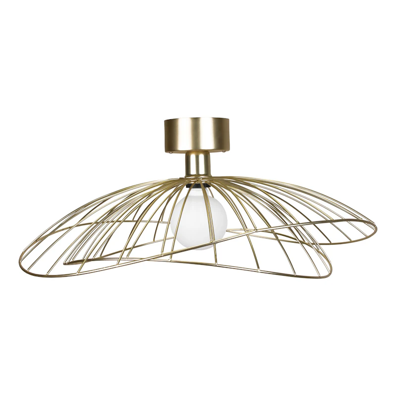 Ray Væg-/Loftslampe, Børstet Messing
