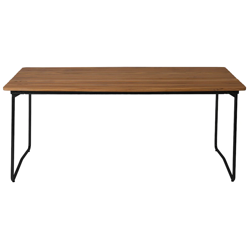 B31 Bord 92x170 Cm, Ubehandlet Teak / Sort