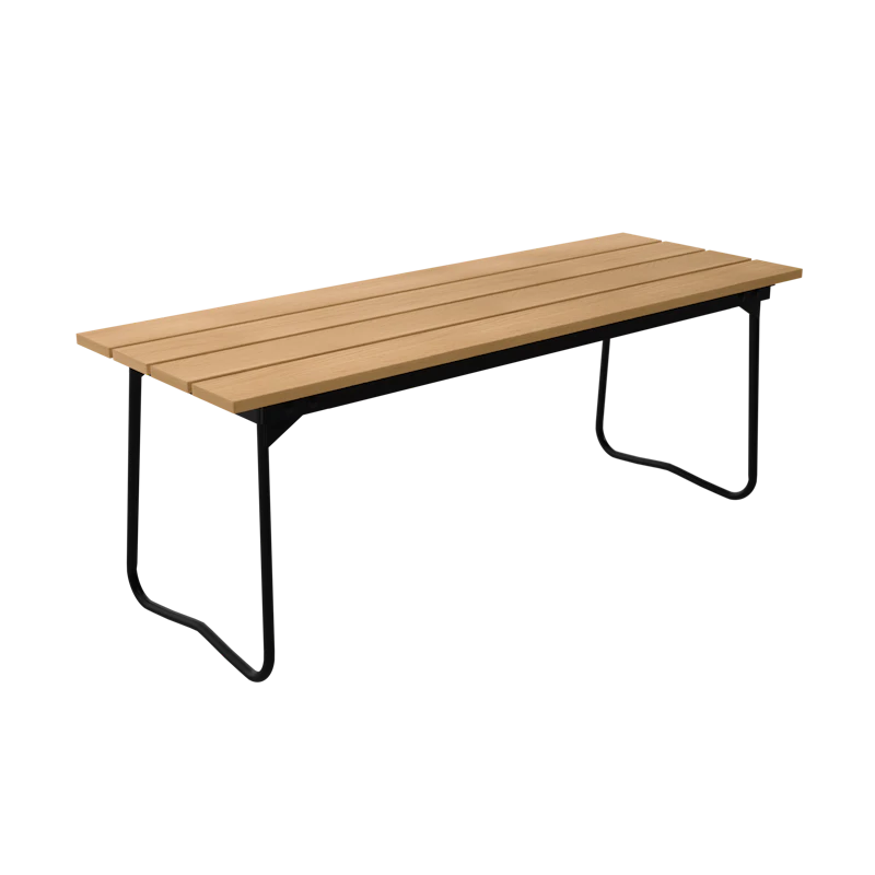 Bænk 8 110 cm, Olieret Eg / Sort Stål