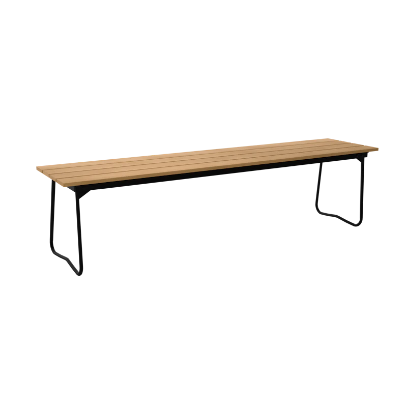 Bænk 9 170 cm, Olieret Eg / Sort Stål