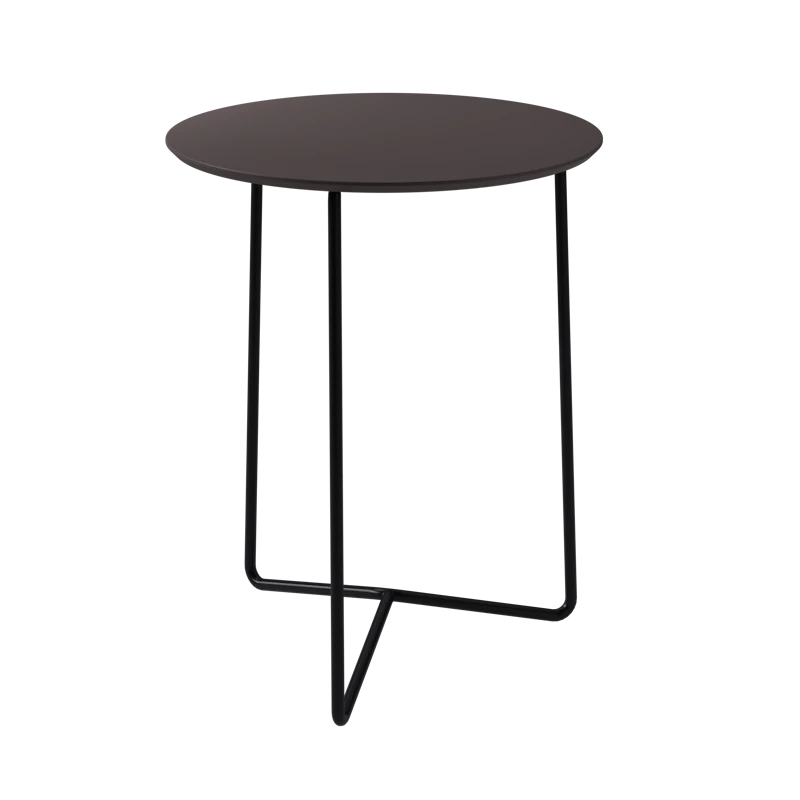 High Tech Bord Ø60 cm, Trækulsfarvet / Sort