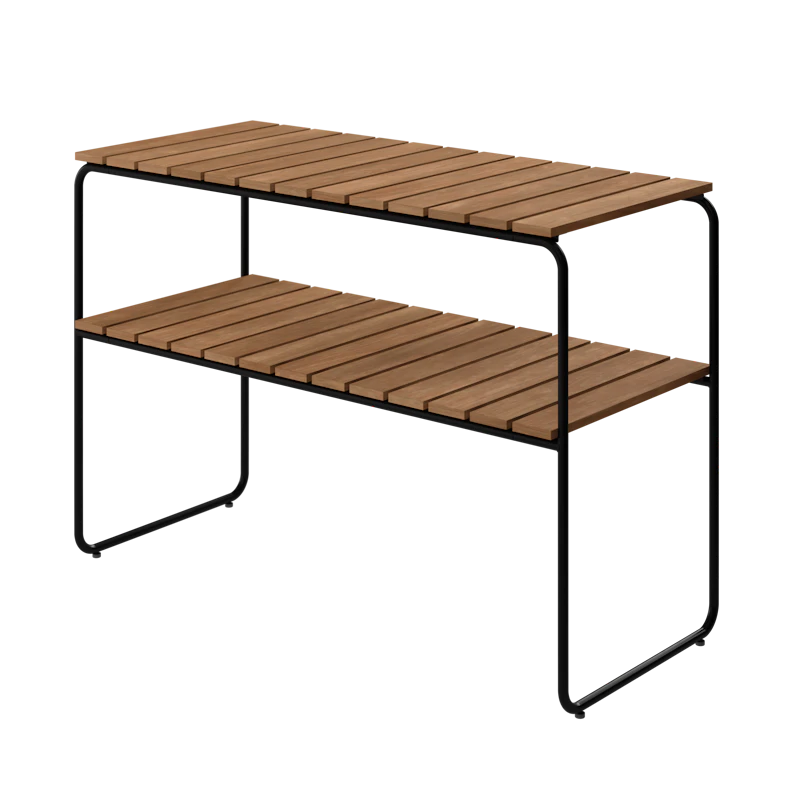 L105 Konsolbord, Teak / Sort