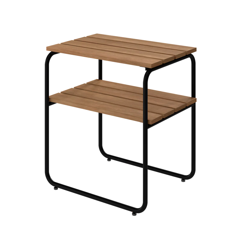 L45 Sidebord, Teak / Sort