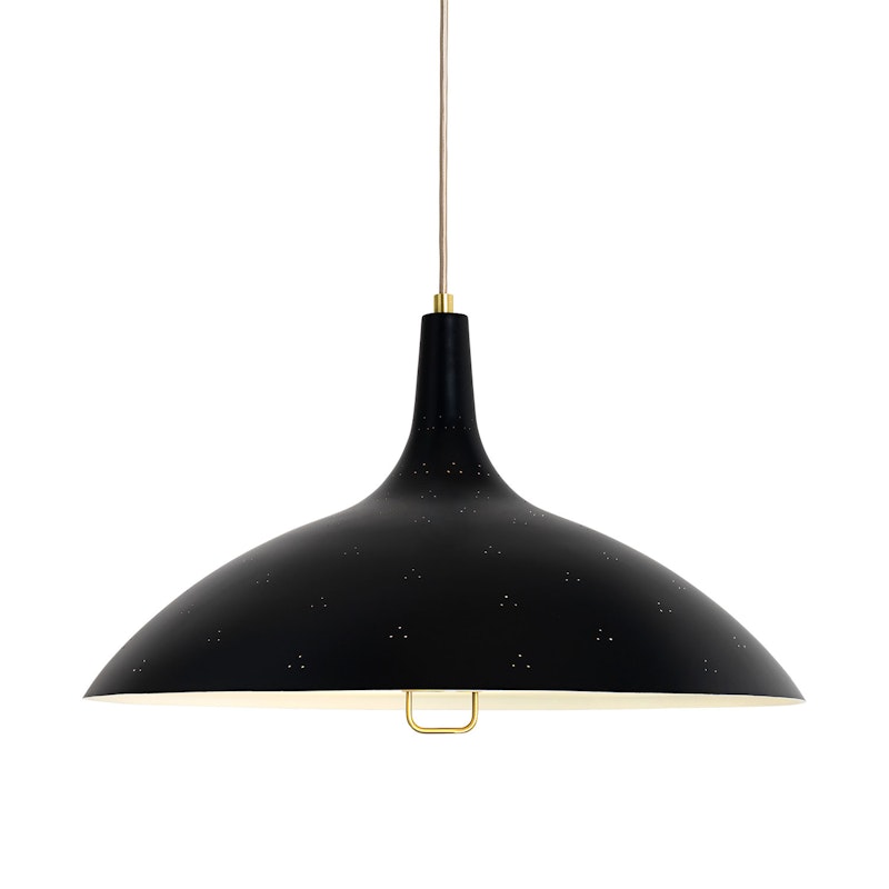 1965 Loftslampe, Messing/ Sort