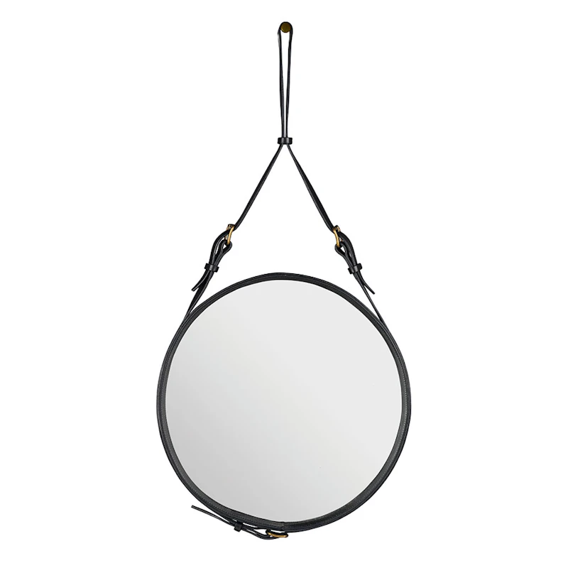 Adnet Vægspejl Cirkulær 45 cm, Sort