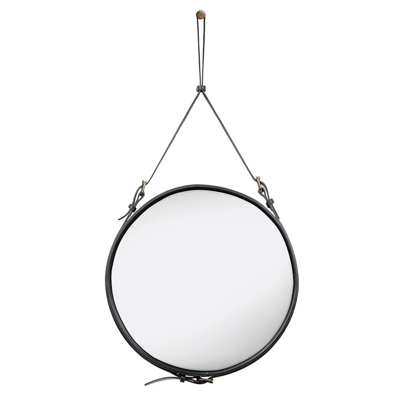 Adnet Vægspejl Cirkulær 58 cm, Sort