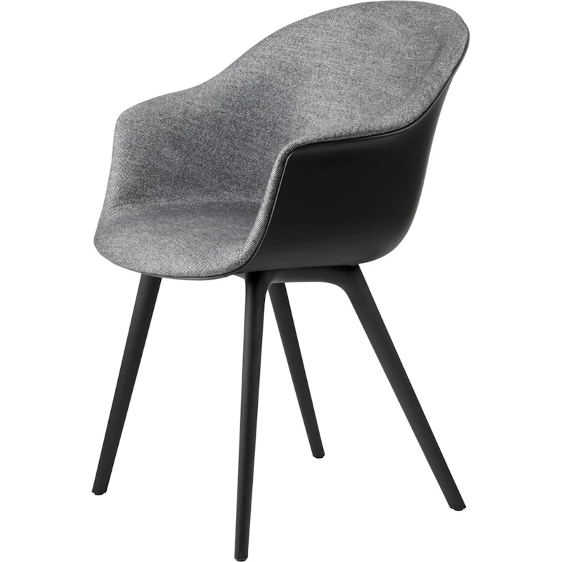 Bat Spisebordsstol Betrukket Forside / Plastbase, Plain 0023