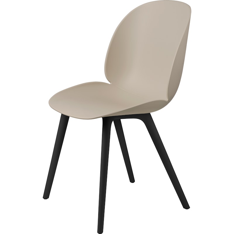 Beetle Stol Upolstret Plastik Black Base, New Beige