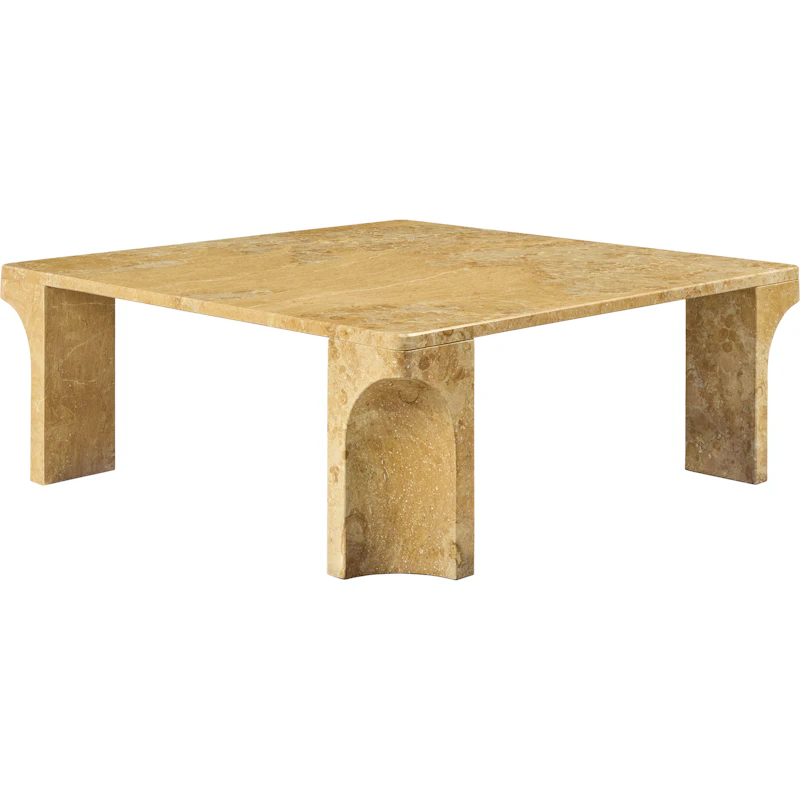 Doric Sofabord 80x80 cm, Honey Amber