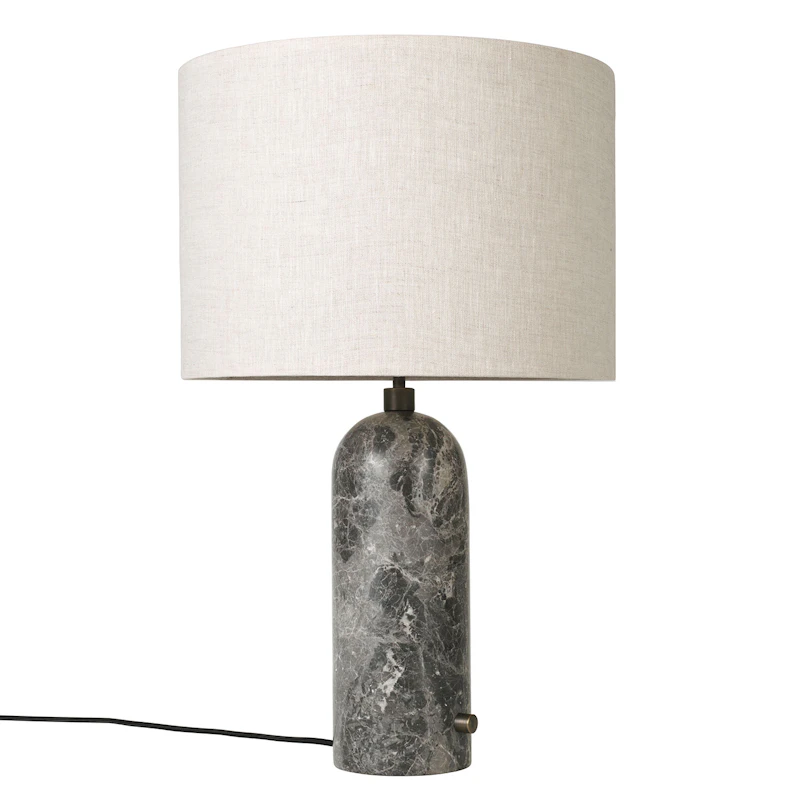 Gravity Bordlampe Stor, Grå Marmor / Canvas