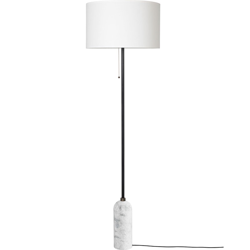 Gravity Gulvlampe, Hvid Marmor / Hvid